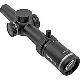 Riton X5 Tactix 1-6x24 FFP Riflescope with Illuminated TF-1 Reticle has an aluminum body